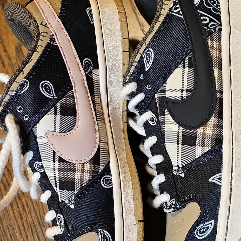 Patchwork Paisley Sneakers in Black and Tan - Picture 16 of 16